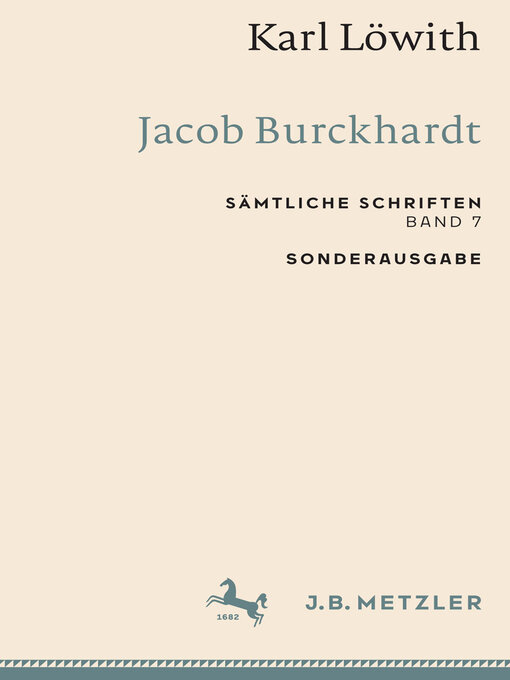 Title details for Jacob Burckhardt by Karl Löwith - Available